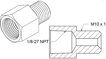 adaptateur NPT vers M10