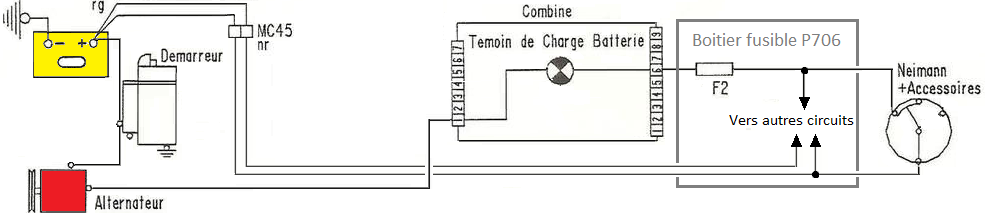branchement alternateur